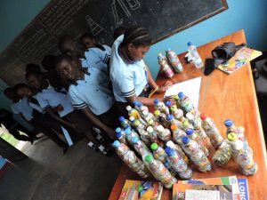 School children at the African Impact swap market in Zambia