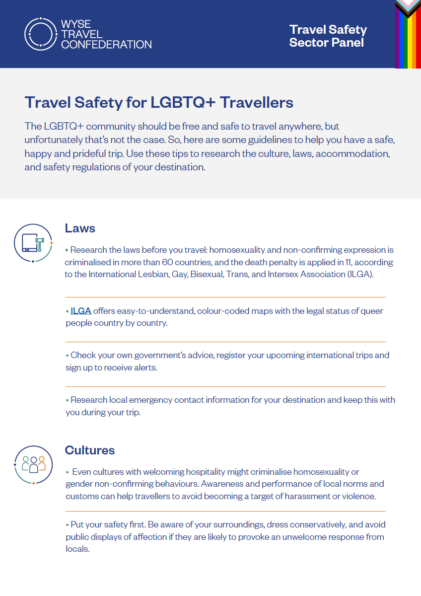Travel Safety For LGBTQ+ Travellers WYSE Travel Confederation wysetc.org